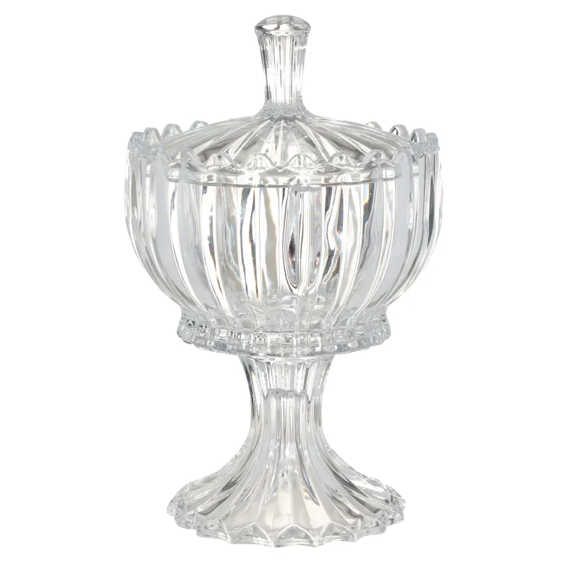 Кәмпит сауыты, 24x16 см, аяғы бар, қақпағы бар, шыны Р, Alpine, image-0