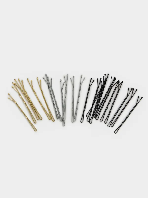 Заколка для волос, 6 см, 24 шт, металл, микс, Невидимки, Hair basic, image-4