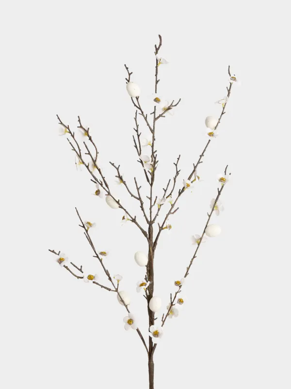 Ветка декоративная, 96 см, Пасхальные яйца и цветы, Natural Easter decor, image-3