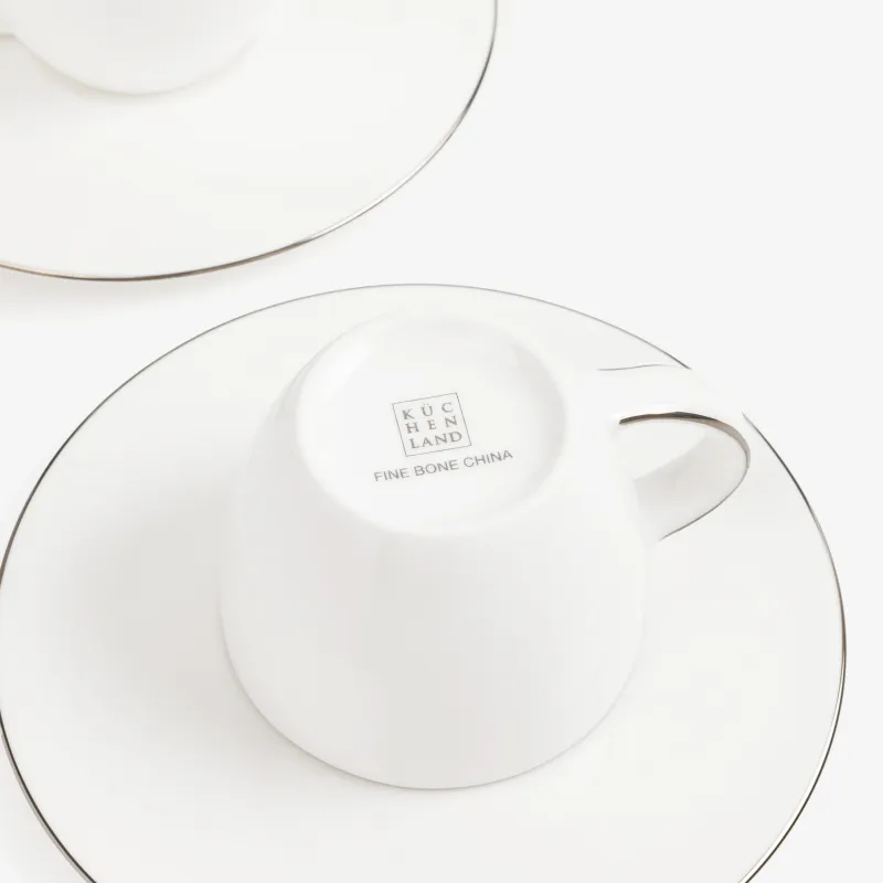 Кофе жұбы, 2 тұлға, 4 зат, 110 мл, фарфор F, Antarctica, image-4