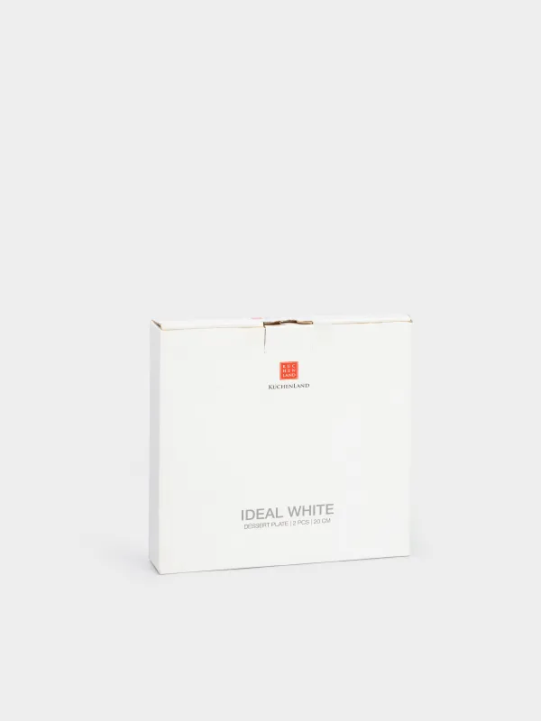 Тарелка десертная, 20 см, 2 шт, фарфор F, белая, Ideal white, image-8