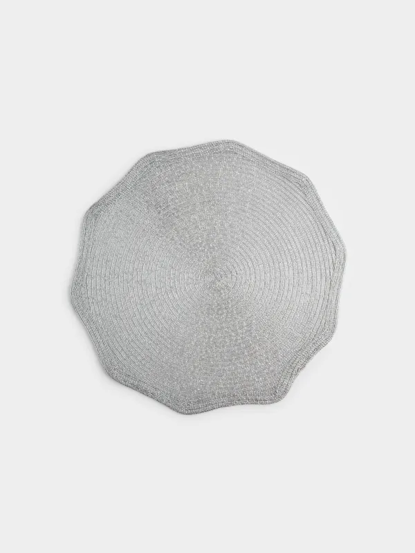 Аспаптарға арналған майлық, 38 см, полиэстер, бұйра, күміс, Rotary shine, image-0