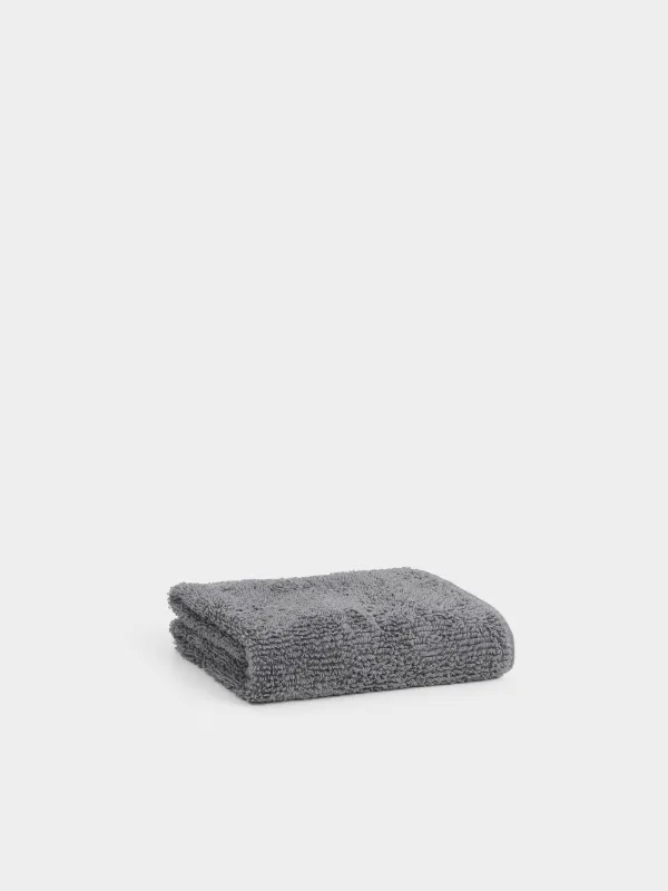 Полотенце, 40х60 см, хлопок, темно-серое, Terry cotton, image-0