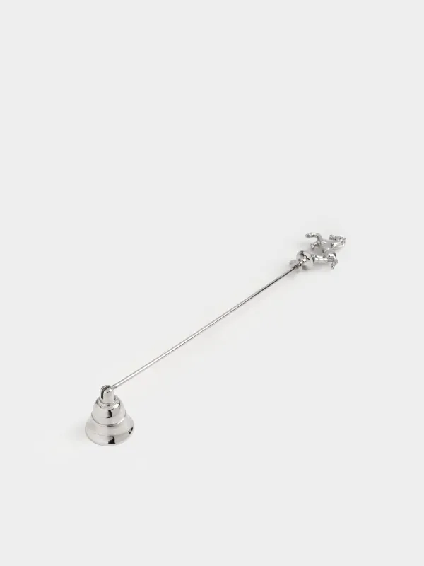 Шамдарды сөндіруге арналған қақпақ, 34 см, металл, күміс, Жылқы, Horse silver, image-1