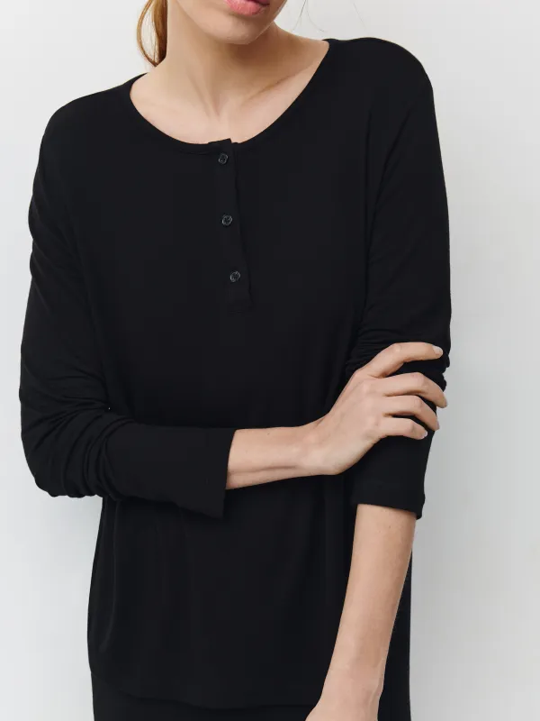 Әйелдерге арналған лонгслив, үйге арналған, өлшемі S, вискоза/спандекс, сұр-қоңыр, Kelsey, image-2