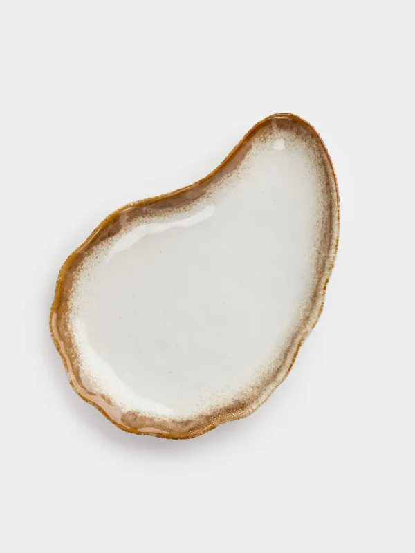 Сәндік ыдыс, 23х16 см, керамика, сарғылт-қоңыр-қоңыр, Устрица, Seaside, image-3