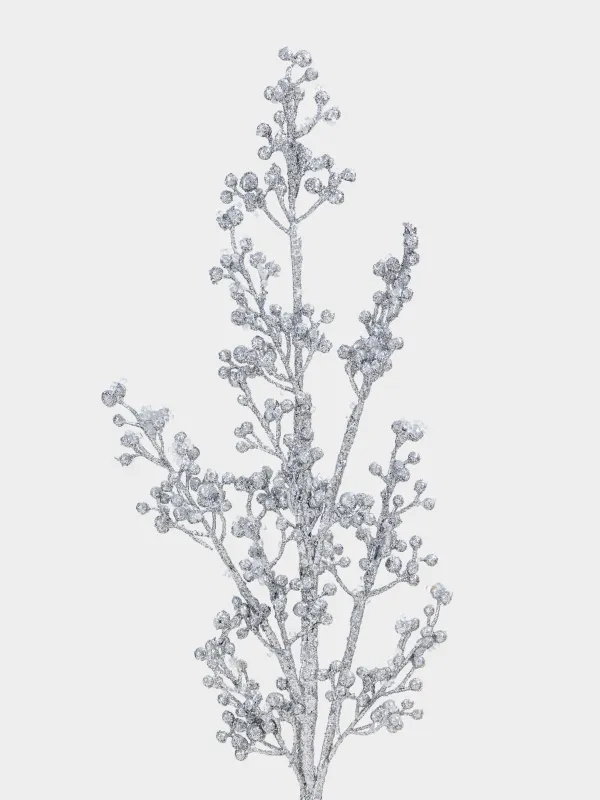 Ветка декоративная, 70 см, Серебристые бусины, Sparkle balls, image-1