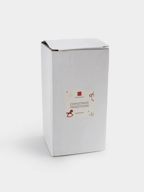 Мүсінше, музыкалық, 15 см, бұрамалы, керамика, Шырша жанындағы аю мен жылқы, Christmas traditions, image-4