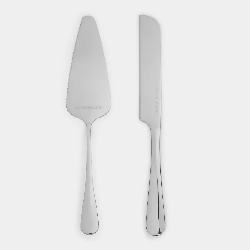 Торт ұсынуға арналған құрылғылар, 22 және 23 см, 2 зат, шпатель/пышақ, болат, Classic