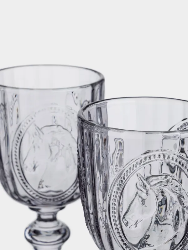 Бокал-кубок для вина, 2 шт, Конь, Clear pattern, image-3