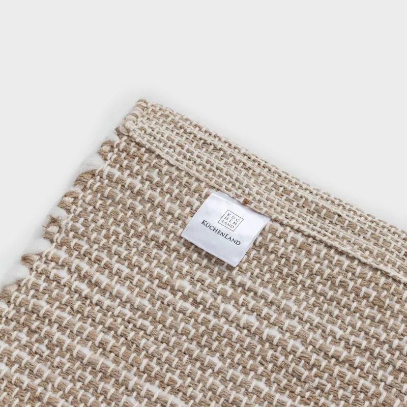 Кілем, 50х80 см, полиэстер/джут/мақта, сарғылт-қоңыр-сүт түстес, Vincent, image-4