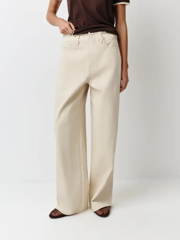 Әйелдер джинс шалбары, өлшемі S, белі өңделмеген, мақта, ашық сарғылт-қоңыр, Constanza, image-1