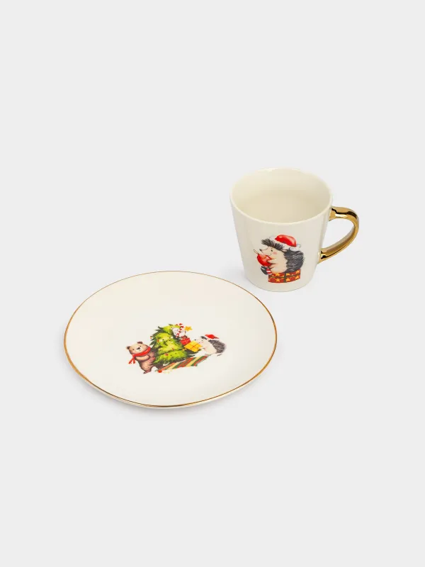 Набор посуды, 2 пр, фарфор, Friends forest, image-1