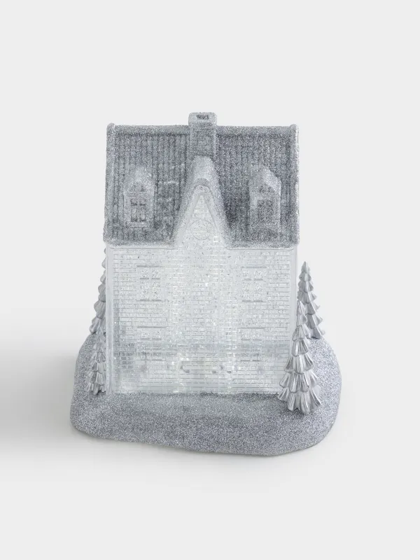 Снежный фонарь, 24 см, Silver style, image-1