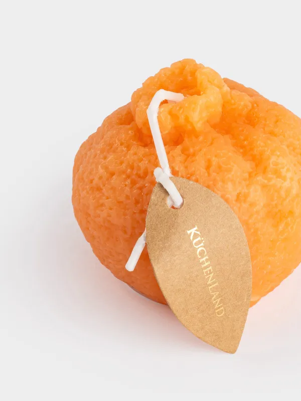 Свеча, 6х6 см, оранжевая, Мандарин, Fruit shape, image-2