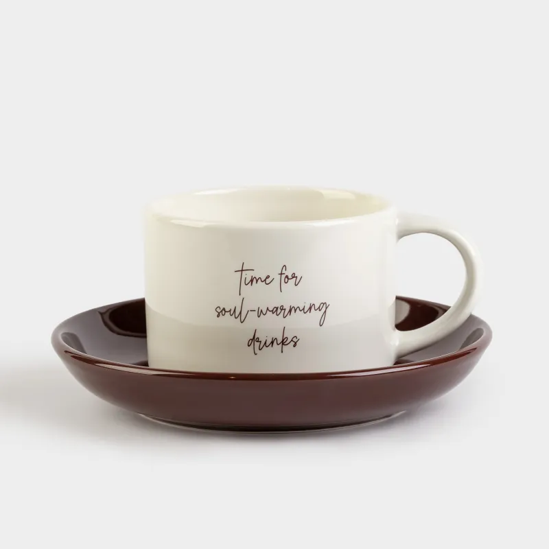 Пара чайная, 1 перс, 2 пр, 200 мл, фарфор N, молочно-коричневая, Magic moments