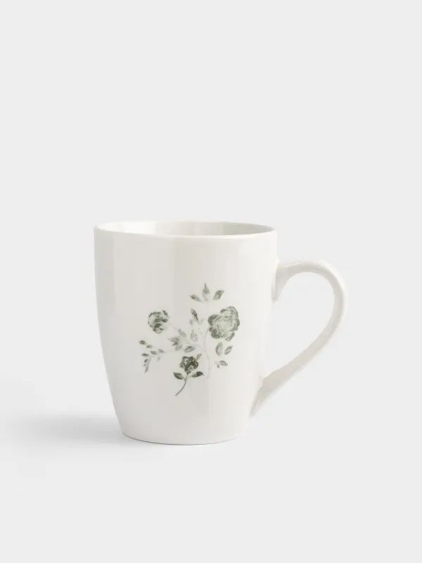 Кружка, 350 мл, 2 шт, Зеленые розы, Green rose, image-1