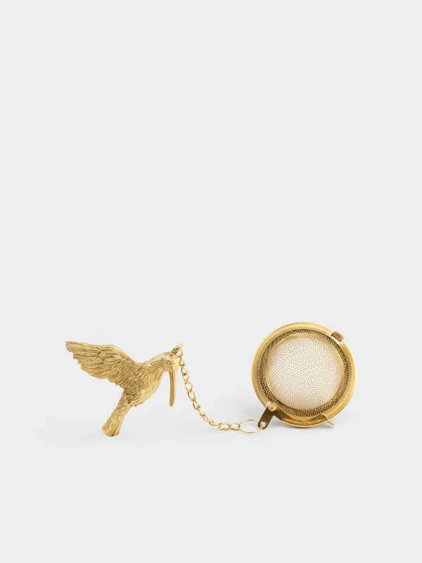 Сито для заваривания чая, 5 см, полирезин/металл, золотистое, Колибри, Paradise garden, image-1