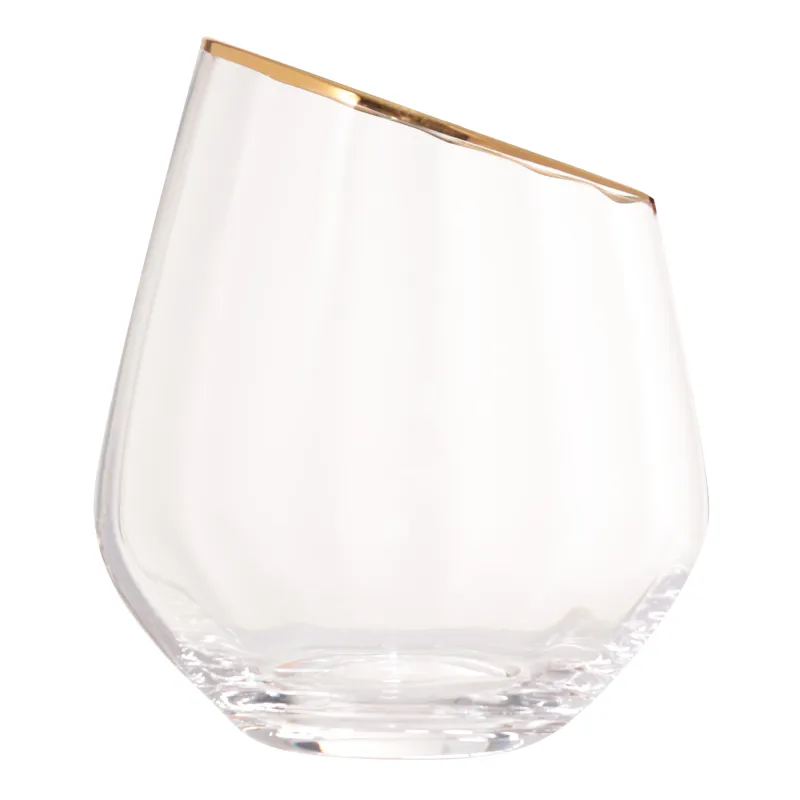 Стақан, 11 см, 350 мл, 2 дана, шыны, алтын жиектері бар, Charm R gold, image-1