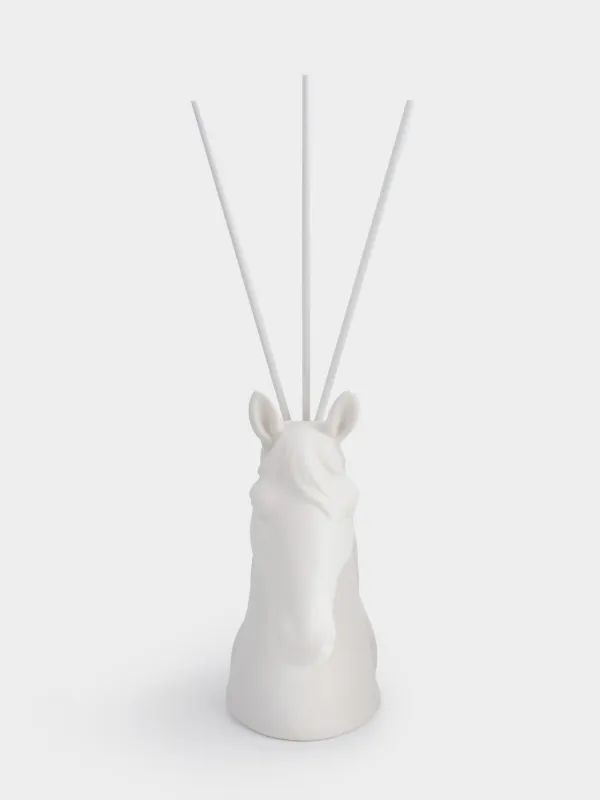 Ароматический диффузор, 100 мл, керамика, белый, Sandalwood musk, Лошадь, Horse white, image-1