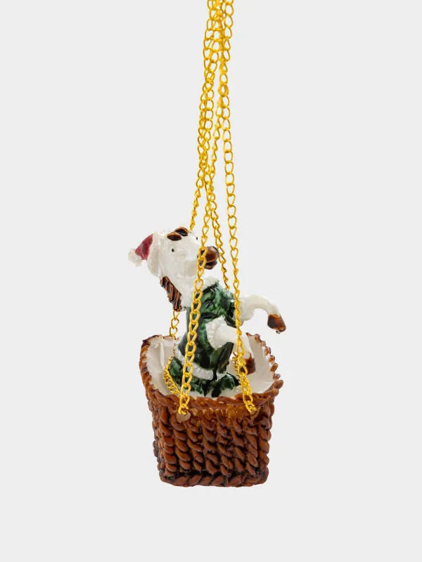 Игрушка елочная, 25 см, Лошадка на шаре, Figure christmas, image-2