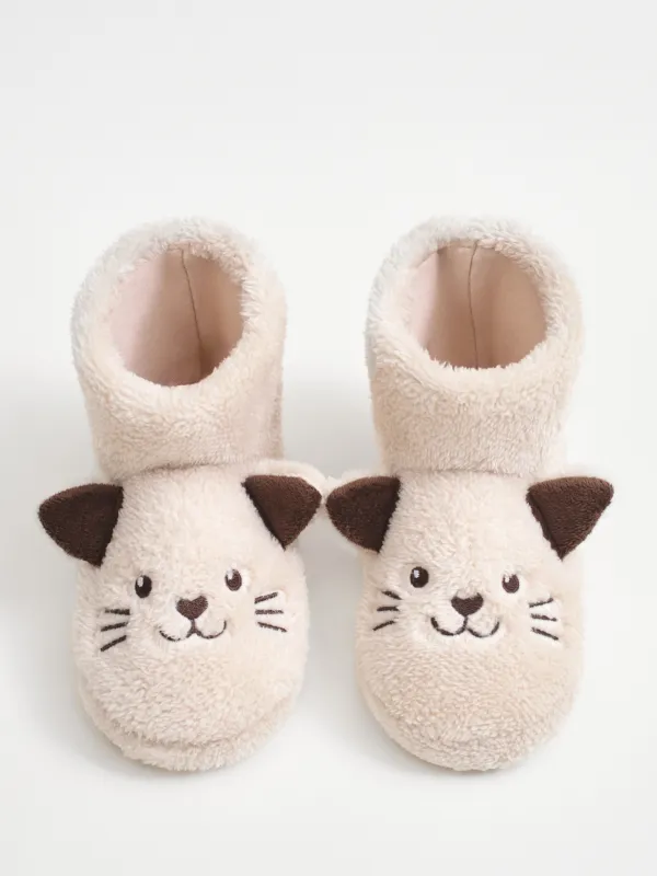 Балалар тәпішкелері, үйге арналған, өлшемі 27, биік, жүн/полиэстер, сүт түстес, Бір мүйізді, Unicorn, image-2