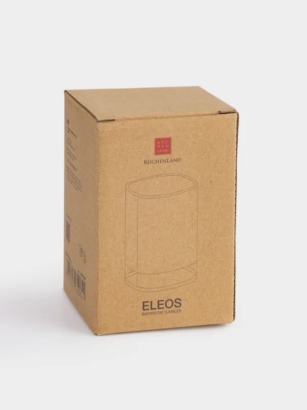 Стакан для ванной комнаты, 11 см, пластик/акрил, молочный, Eleos, image-3