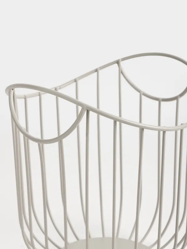 Корзина для фруктов, 18х20 см, металл, серо-бежевая, Twist beige, image-2