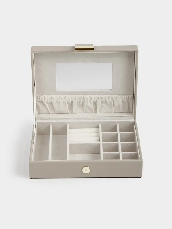 Зергерлік қорап, 20х15 см, айнасы бар, ағаш/жасанды былғары, сарғылт-қоңыр, Premiere one, image-2