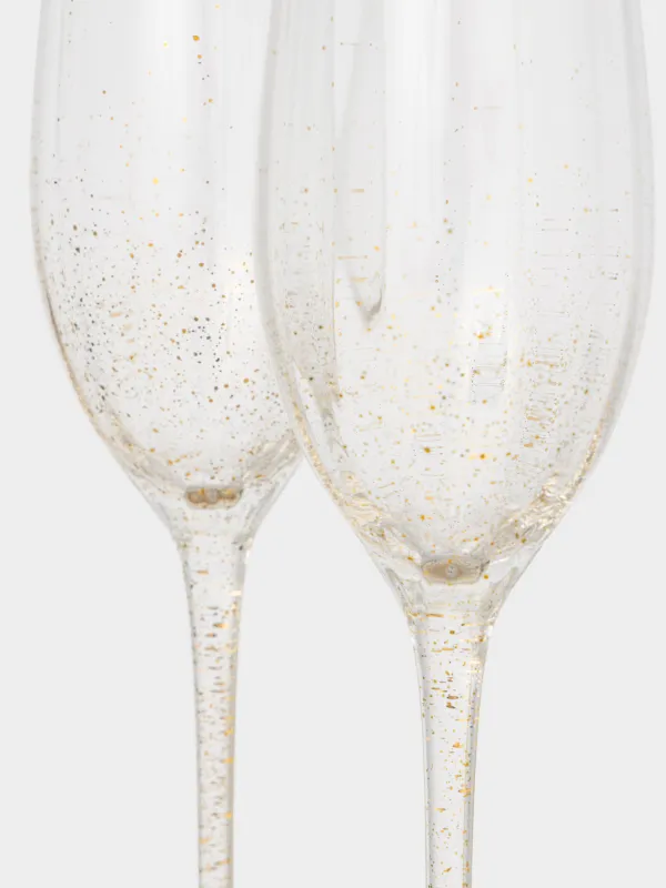 Бокал для шампанского, 210 мл, 2 шт, стекло, Золотистые брызги, Filo R speck, image-4