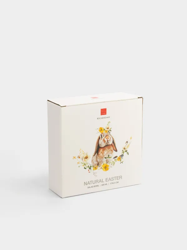Салатник, 17х6 см, Кролик с цветами, Natural Easter, image-5