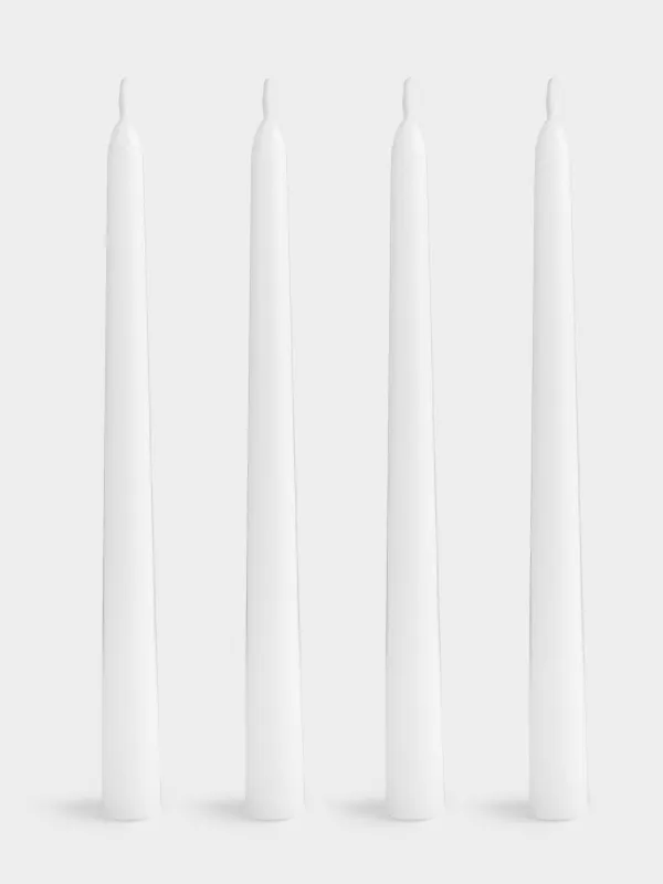 Шам, 26 см, 4 дана, жіңішке, Luxury white, image-0