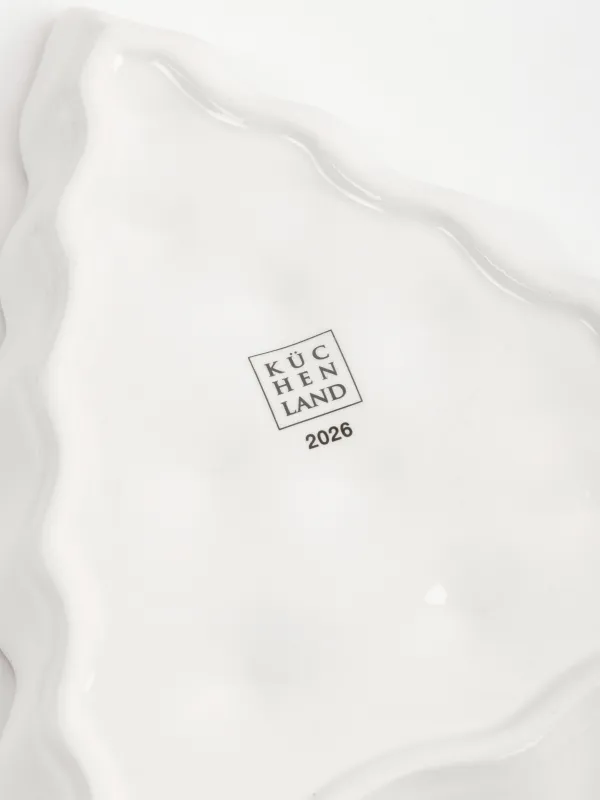 Блюдо, 20х19 см, керамика, Лошадка с елкой, Christmas tree, image-6