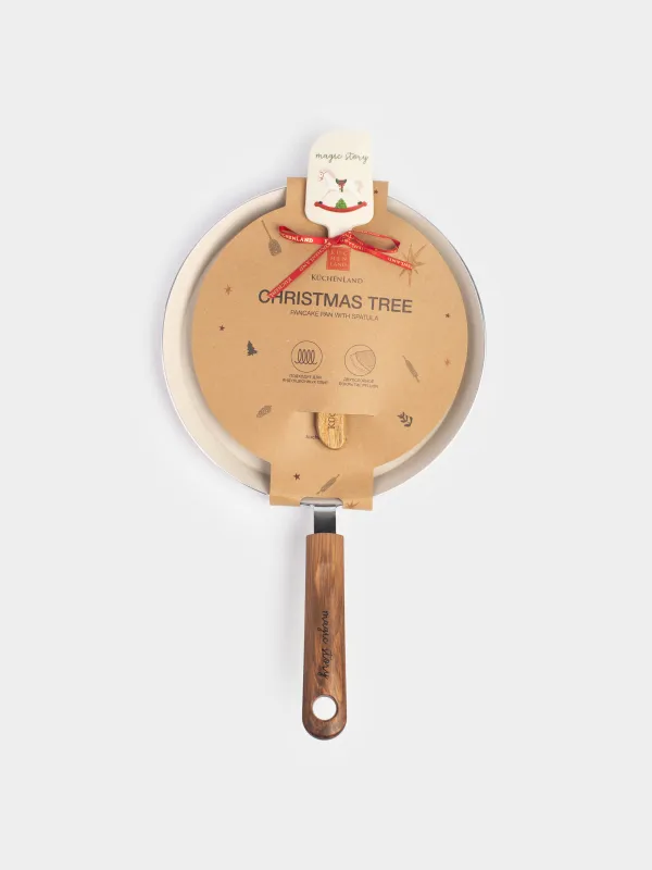 Құймақ табасы, 22 см, шпательмен, металл/ағаш, жасыл, Жылқы, Christmas tree, image-6