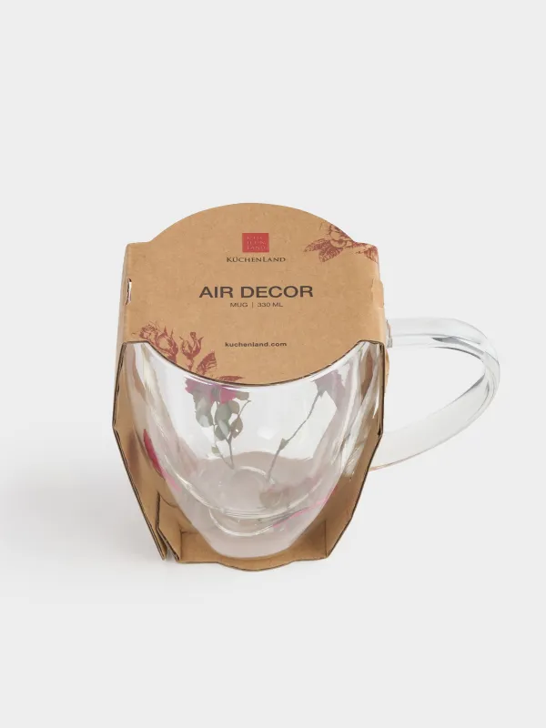 Кружка, 330 мл, стекло Б, с сухоцветами внутри, Air decor, image-4