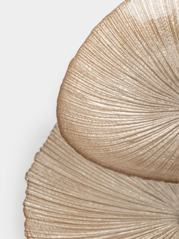 Подставка для пирожных, 16х21/24 см, 2 яруса, стекло/металл, шампань, Angle, image-1