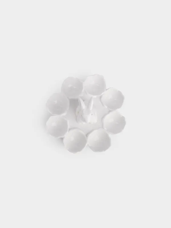 Пасха ыдысы, 18х12 см, 8 бөлім, керамика, сүт түстес, Гүлдер арасындағы қоян, Flora Easter, image-5