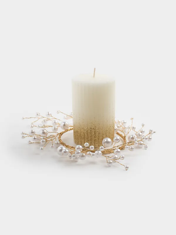 Кольцо для салфеток, 5 см, пластик/металл, шампань, Жемчужины, Balls decor, image-4