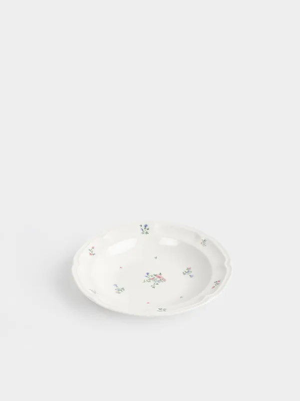 Ас сервизі, 6 адам, 18 зат, фарфор N, ақ, Нәзік гүлдер, El floria, image-2