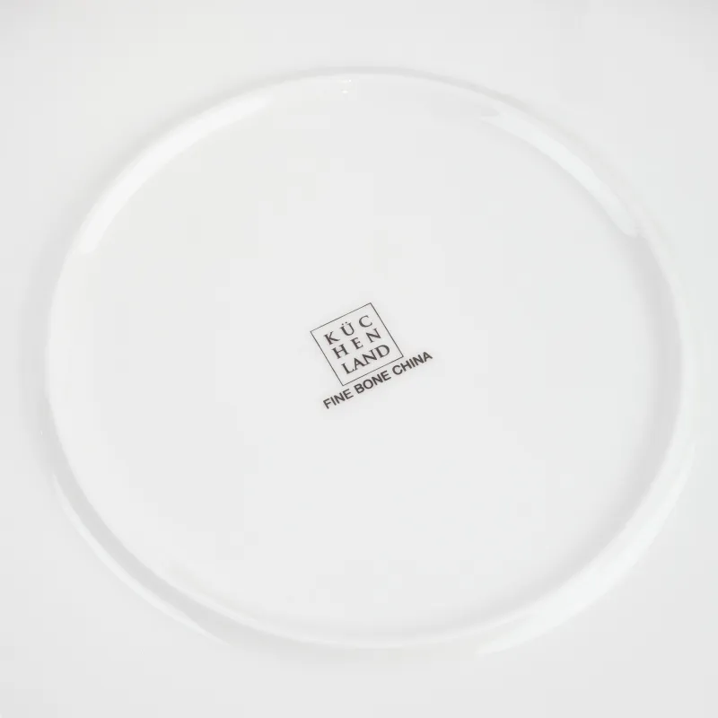 Түскі ас тәрелкесі, 27 см, фарфор F, ақ, алтын жиегі бар, Гүл, Peony gold, image-2