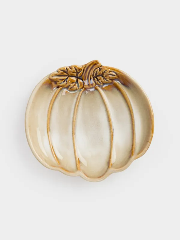 Блюдо, 16х15х4 см, Тыква с листом, Pumpkin velir, image-1