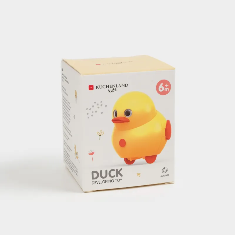 Игрушка развивающая, магнитная, 10 см, пластик, желтая, Утенок, Duck yellow, image-5