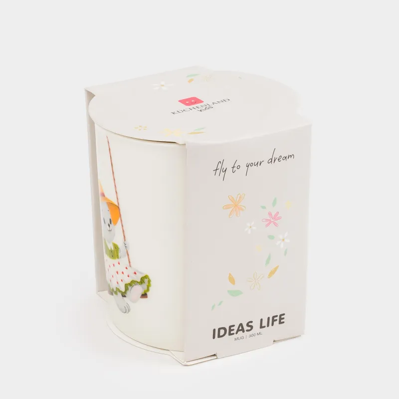 Кружка, 300 мл,Крольчиха на качелях, Ideas life, image-4