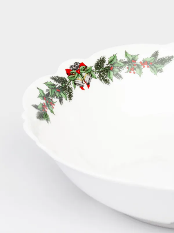 Салат ыдысы, 23х6 см, 1,2 л, фарфор N, ақ, Ормандағы үй,  Forest house, image-3