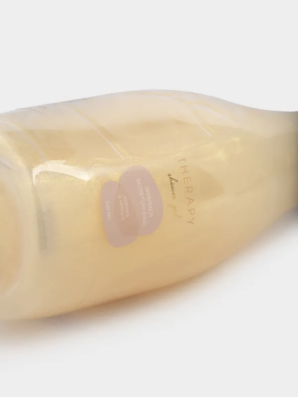 Гель для душа, 340 мл, с шиммером, увлажнение, Ягоды/ваниль, золотистый, Therapy, image-3