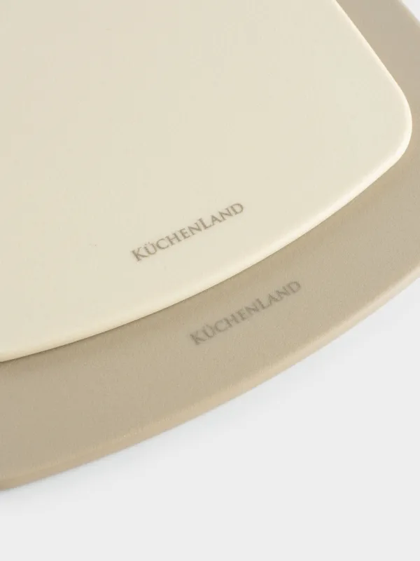 Кесу тақтасы, 30/35 см, 2 дана, пластик, сүт / сұр-қоңыр, жұмсақ ас үй, image-4