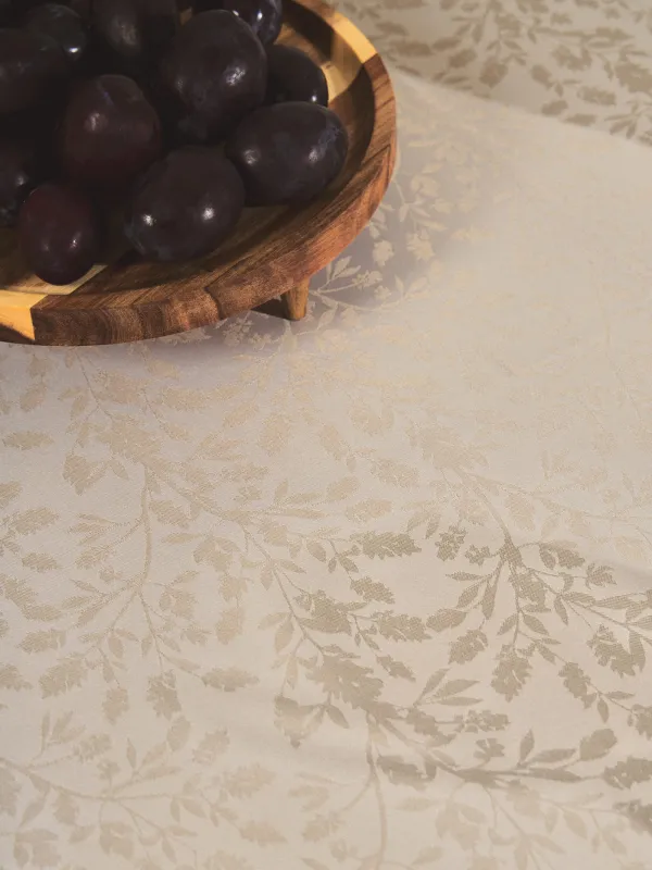 Дастархан, 160х160 см, жаккард, полиэстер, сүт түстес, Бұтақтар, Slender branches, image-9