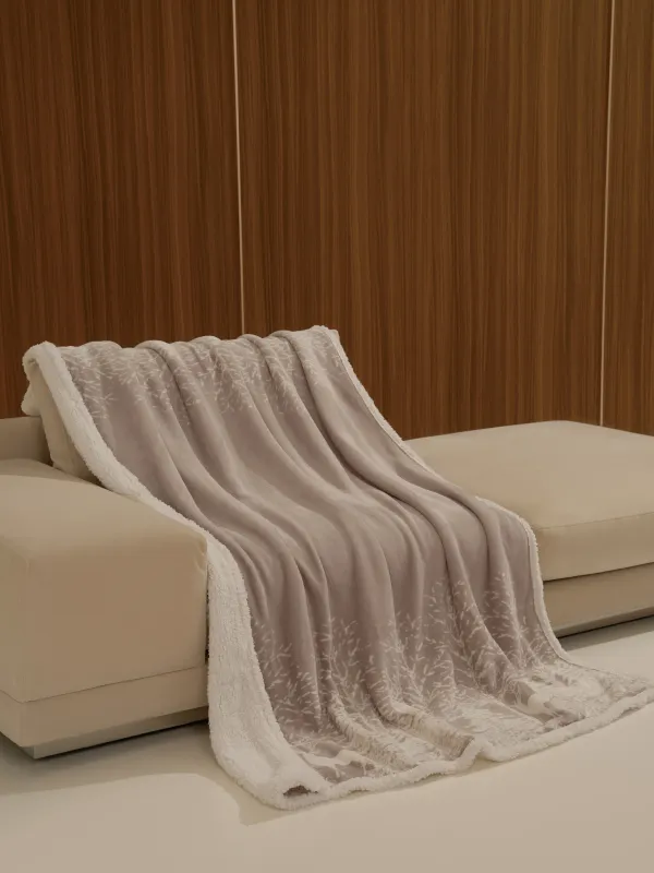 Жамылғы, 130х170 см, фланель/шерпа, күрең-сарғыш, Тор, Hazel, image-0