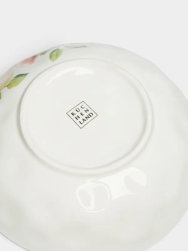 Салатник, 17х6 см, Груши и сливы на ветке, Crumple print, image-4