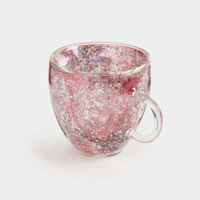 Саптыаяқ, 250 мл, 2 дана, шыны Б, күміс-қызғылт жылтыры бар, Жүрек, Air sparkly, image-3